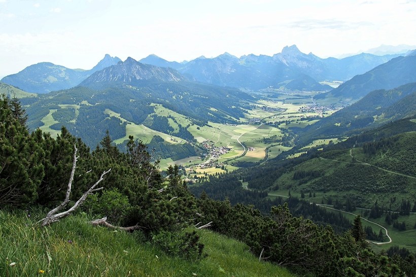 Im Tannheimer Tal kann man auf drei unterschiedlichen Höhen wandern. (c) Rald Ruppert auf pixabay.com